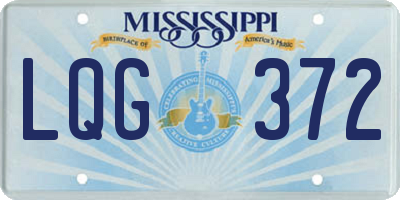 MS license plate LQG372