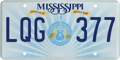 MS license plate LQG377