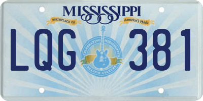 MS license plate LQG381