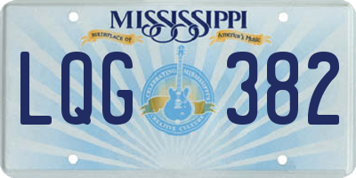 MS license plate LQG382