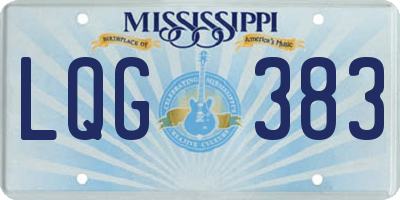 MS license plate LQG383