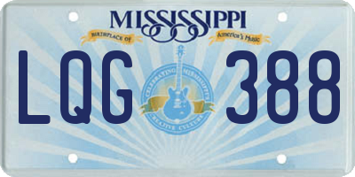 MS license plate LQG388