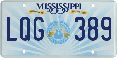 MS license plate LQG389