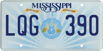 MS license plate LQG390
