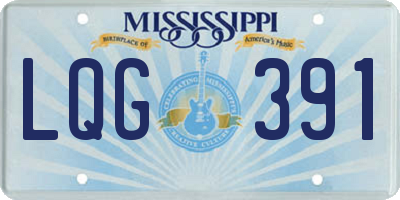 MS license plate LQG391
