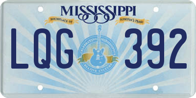 MS license plate LQG392