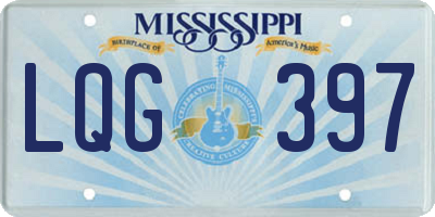 MS license plate LQG397