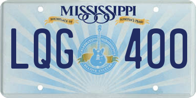 MS license plate LQG400