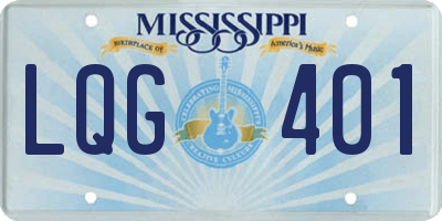 MS license plate LQG401