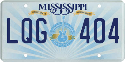 MS license plate LQG404