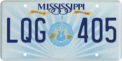 MS license plate LQG405