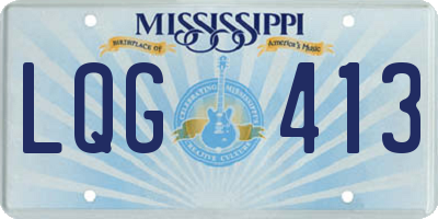 MS license plate LQG413