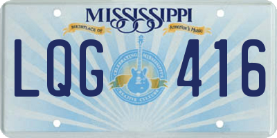 MS license plate LQG416