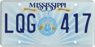 MS license plate LQG417