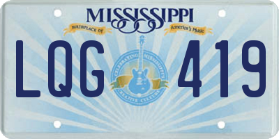 MS license plate LQG419