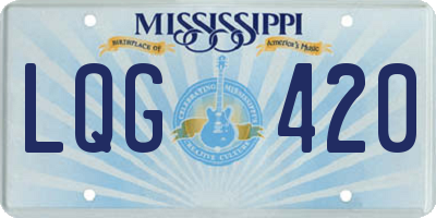 MS license plate LQG420