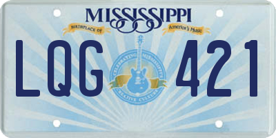 MS license plate LQG421