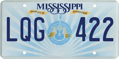 MS license plate LQG422