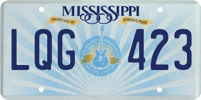 MS license plate LQG423