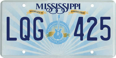MS license plate LQG425