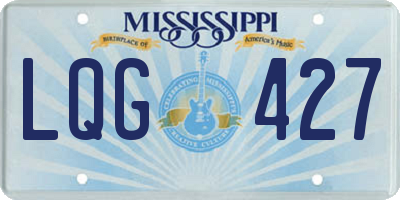 MS license plate LQG427