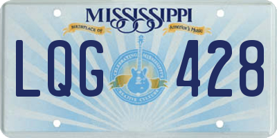 MS license plate LQG428