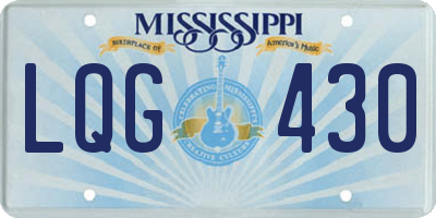 MS license plate LQG430