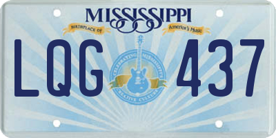 MS license plate LQG437