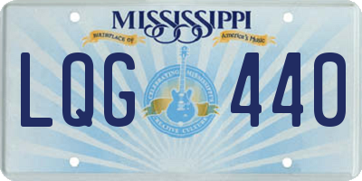 MS license plate LQG440