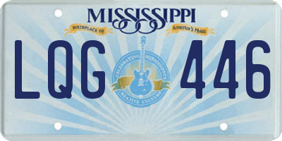 MS license plate LQG446