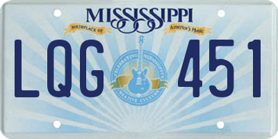 MS license plate LQG451