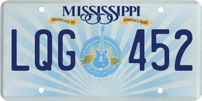 MS license plate LQG452