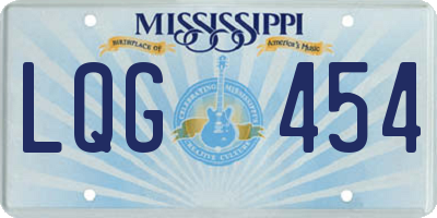 MS license plate LQG454