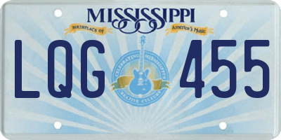 MS license plate LQG455