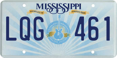 MS license plate LQG461