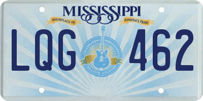 MS license plate LQG462