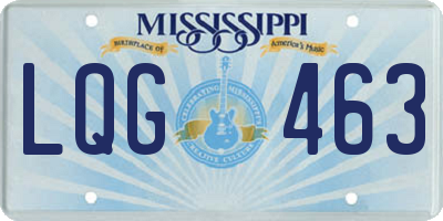 MS license plate LQG463