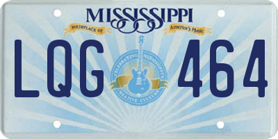 MS license plate LQG464