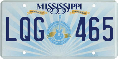 MS license plate LQG465