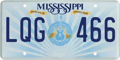 MS license plate LQG466