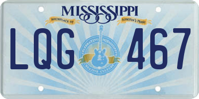MS license plate LQG467