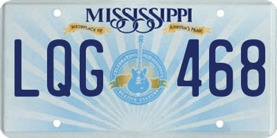 MS license plate LQG468