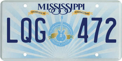 MS license plate LQG472