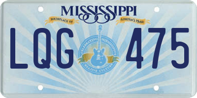 MS license plate LQG475