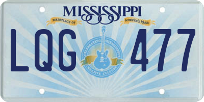 MS license plate LQG477