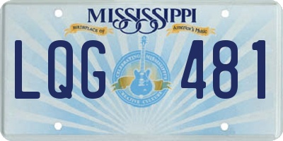 MS license plate LQG481