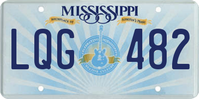 MS license plate LQG482