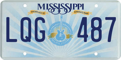MS license plate LQG487
