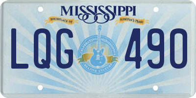 MS license plate LQG490