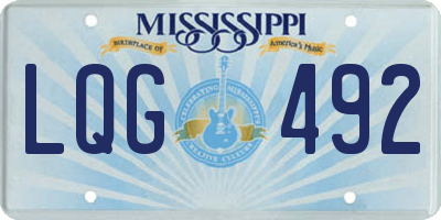 MS license plate LQG492